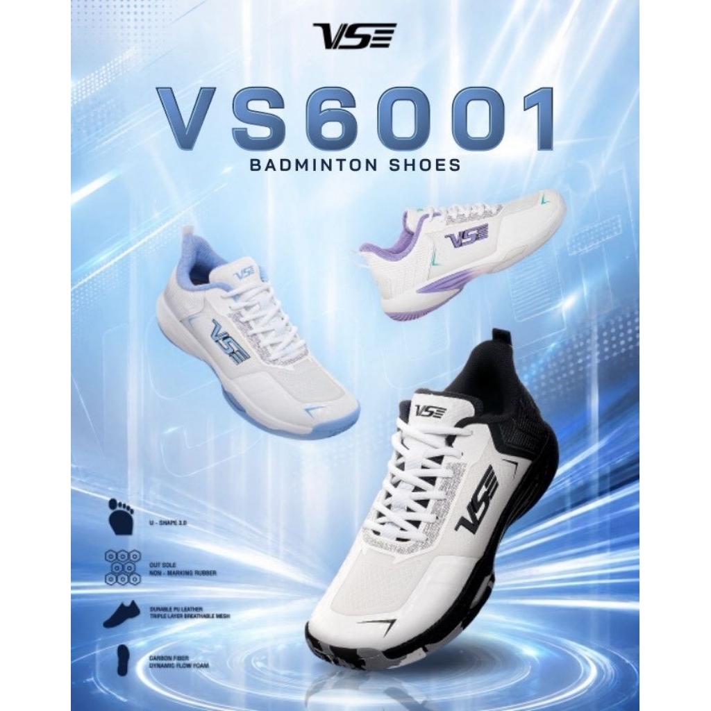 รองเท้าแบดมินตัน vs รุ่น vs 6001 ของแท้พร้อมส่งในไทย