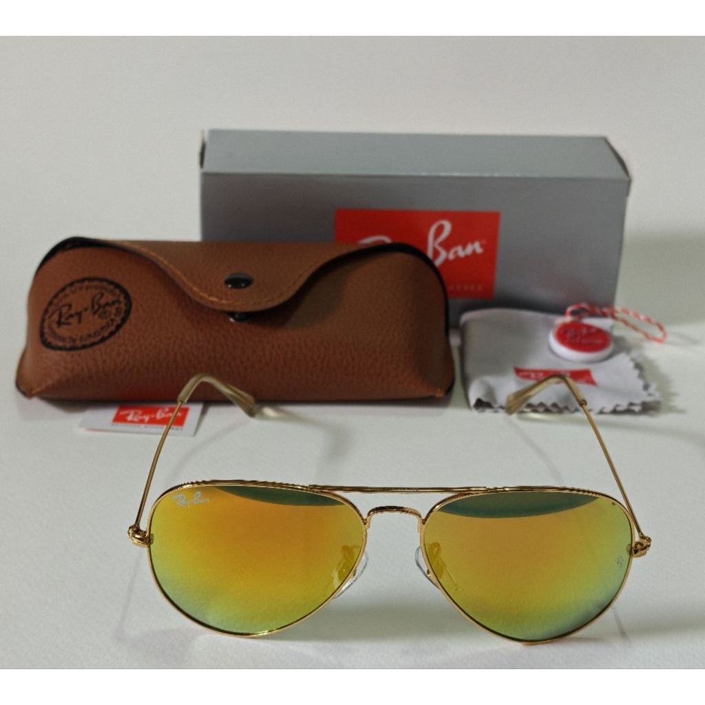 แว่นRay-Ban Aviator RB3025 58/14 Italy สภาพ90%+พร้อมกล่อง