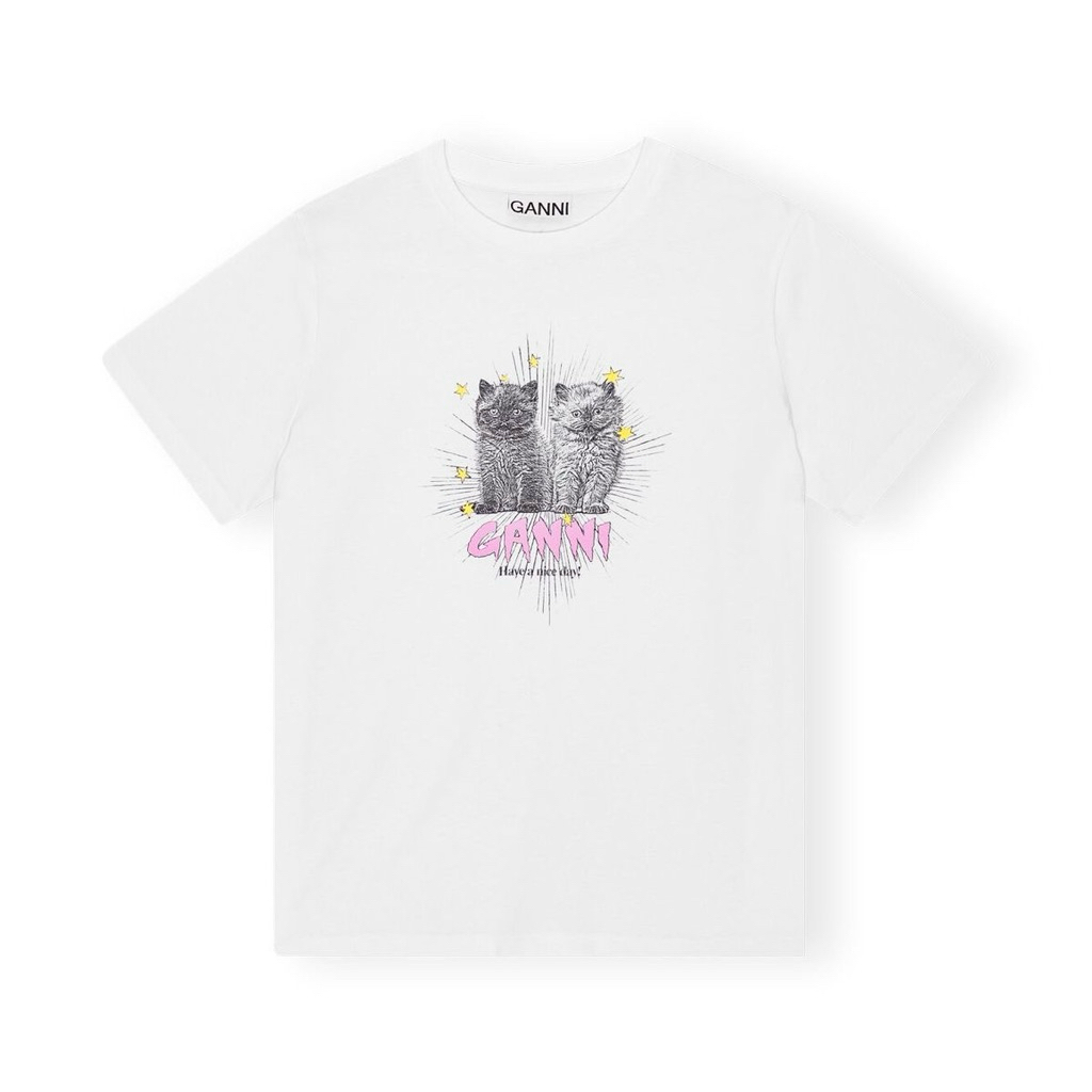 ส่งต่อ Ganni Jersey Kitten *size xs* t-shirt