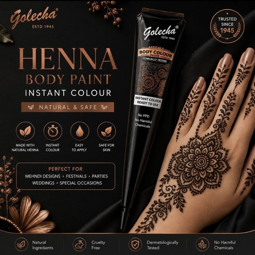 henna body paint instant colour temporarily tattoosเฮนนา black henna black color body paint good qua