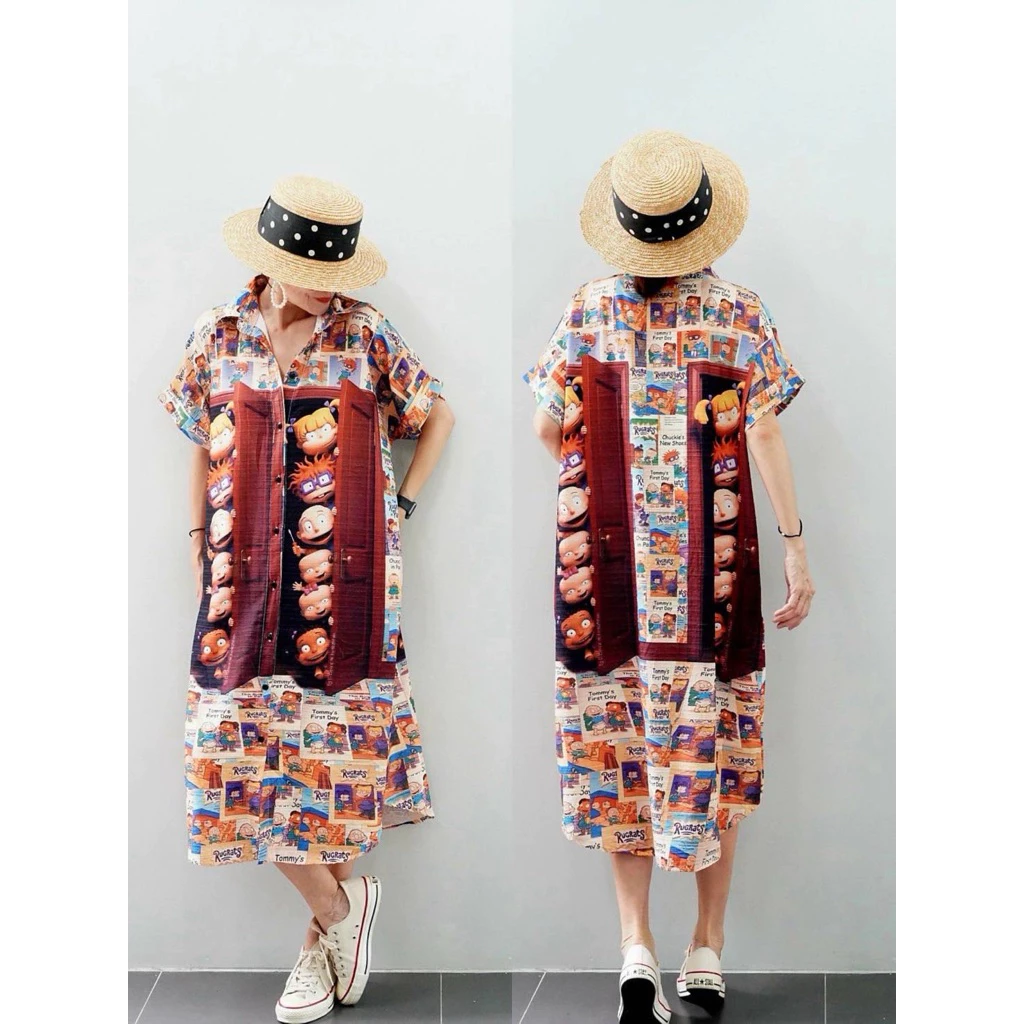 สินค้าเข้าใหม่ #มีพร้อมส่ง เดรสปกเชิ้ตทรง oversize ผ้าไหมอิตาลี มีน้ำหนัก สวยมากๆ ค่า ใส่ปล่อยๆ