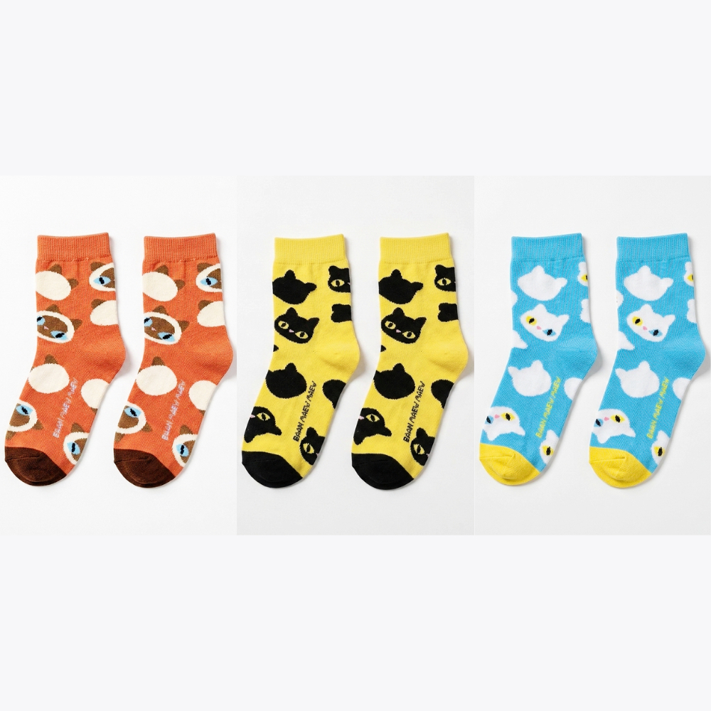 Ankle Socks ถุงเท้าข้อสั้นลายแมว