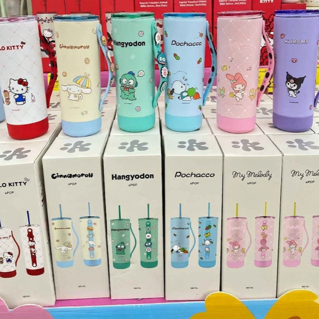 ✅พร้อมส่ง [รุ่นใหม่ล่าสุด] แก้วเก็บความเย็น Lotus’s x Sanrio 660 ml