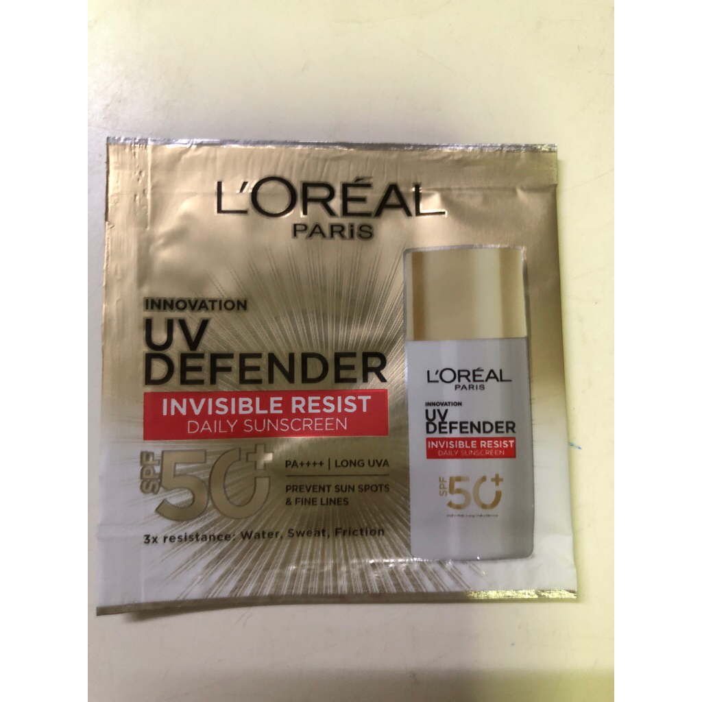 1.5ml ขนาดทดลองเซรั่มกันแดด Loreal Paris บางเบา ไม่เหนียวเหนอะหนะ ปกป้องผิวจากรังสี UVA/UVB