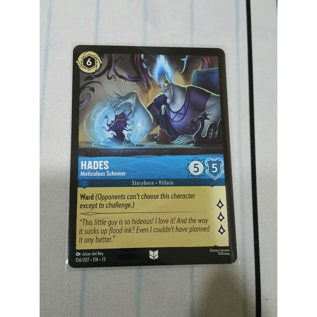 Hades Meticulous Schemer 156/207 en13 Disney Lorcana Trading card game