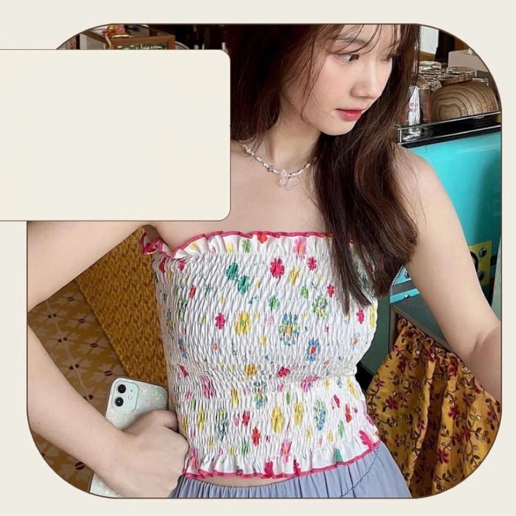 Pokee peeko top เสื้อเกาะอกมือสอง