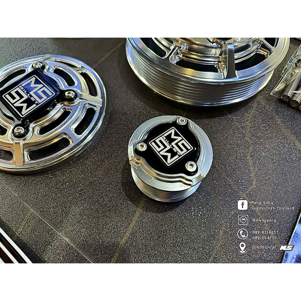 🔰มู่เล่ไดชาร์จ Billet เม้งซัง🏎️💥MS Thailand ขนาดเกลียว15มิลลิเมตรตรงรุ่น Isuzu ดีแมกเก่า/เชฟเก่า/U3/