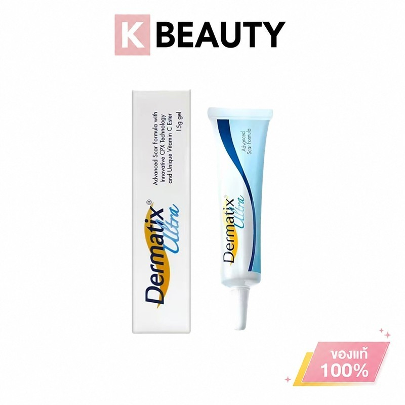 Dermatix Ultra Gel 15g เจลลบรอยแผลเป็นนูนสีแดงและจุดด่างดำ บำรุงผิวให้กระชับเรียบเนียน ใช้ได้ทั้ง
