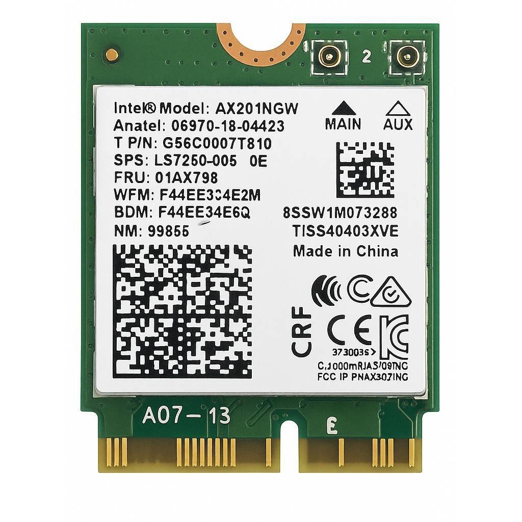 การ์ด Wifi AX Intel ไร้สาย M.2 WIFI 6 - รุ่น AX201NGW Key.E บลูทูธ 5.0