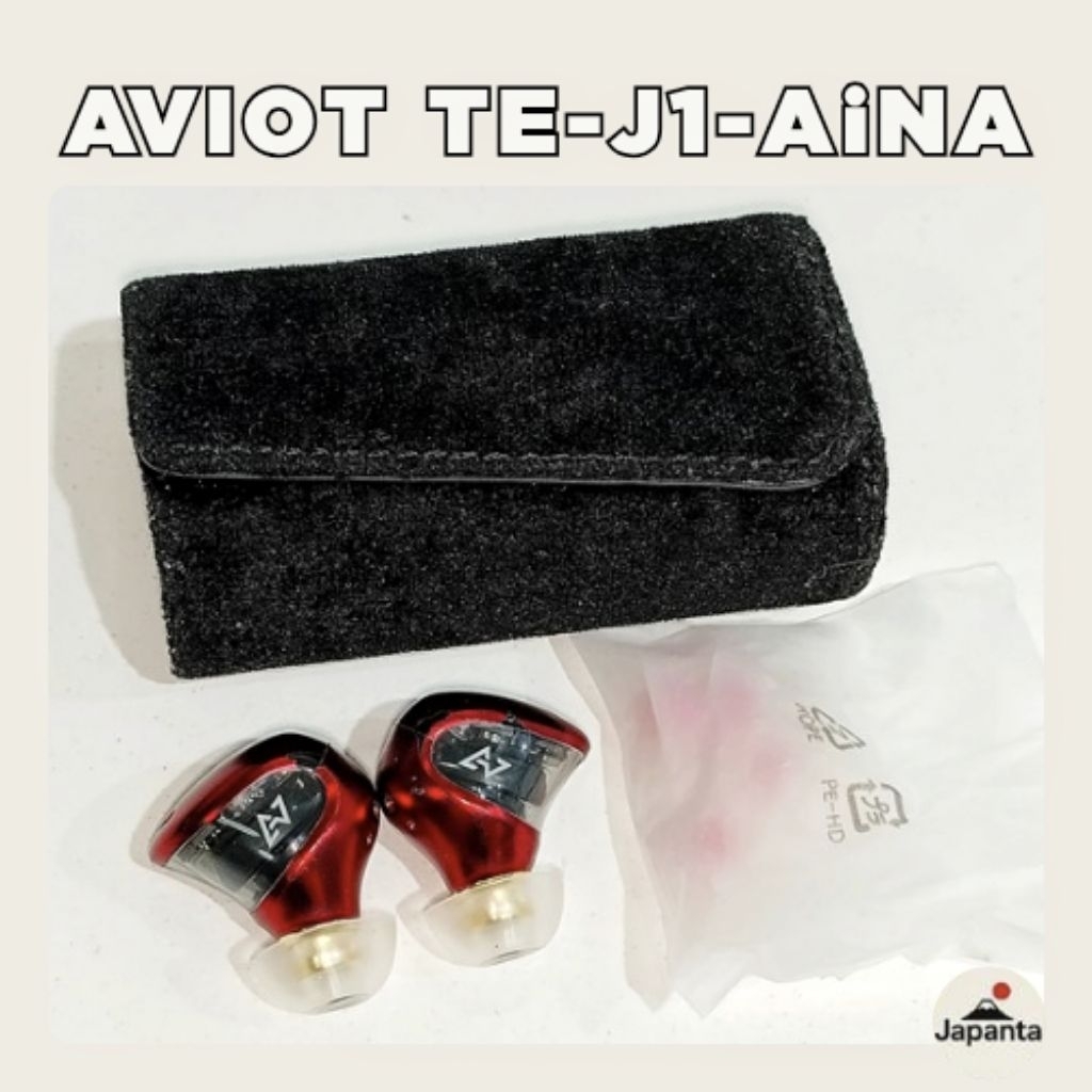 🎧หูฟังบลูทูธ AVIOT TE-J1 คอลแลป AiNA THE END รุ่นลิมิเต็ด เคสกำมะหยี่ แถมจุกหู2คู่ แบตยังดี ของแท้💯(
