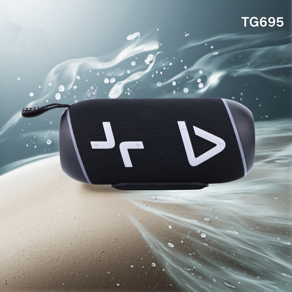 T&G/695 ลำโพงบลูทูธแท้,เล่นได้นานถึง 12 ชั่วโมง,กันน้ำ IPX7,bluetooth 5.3 Portable speaker