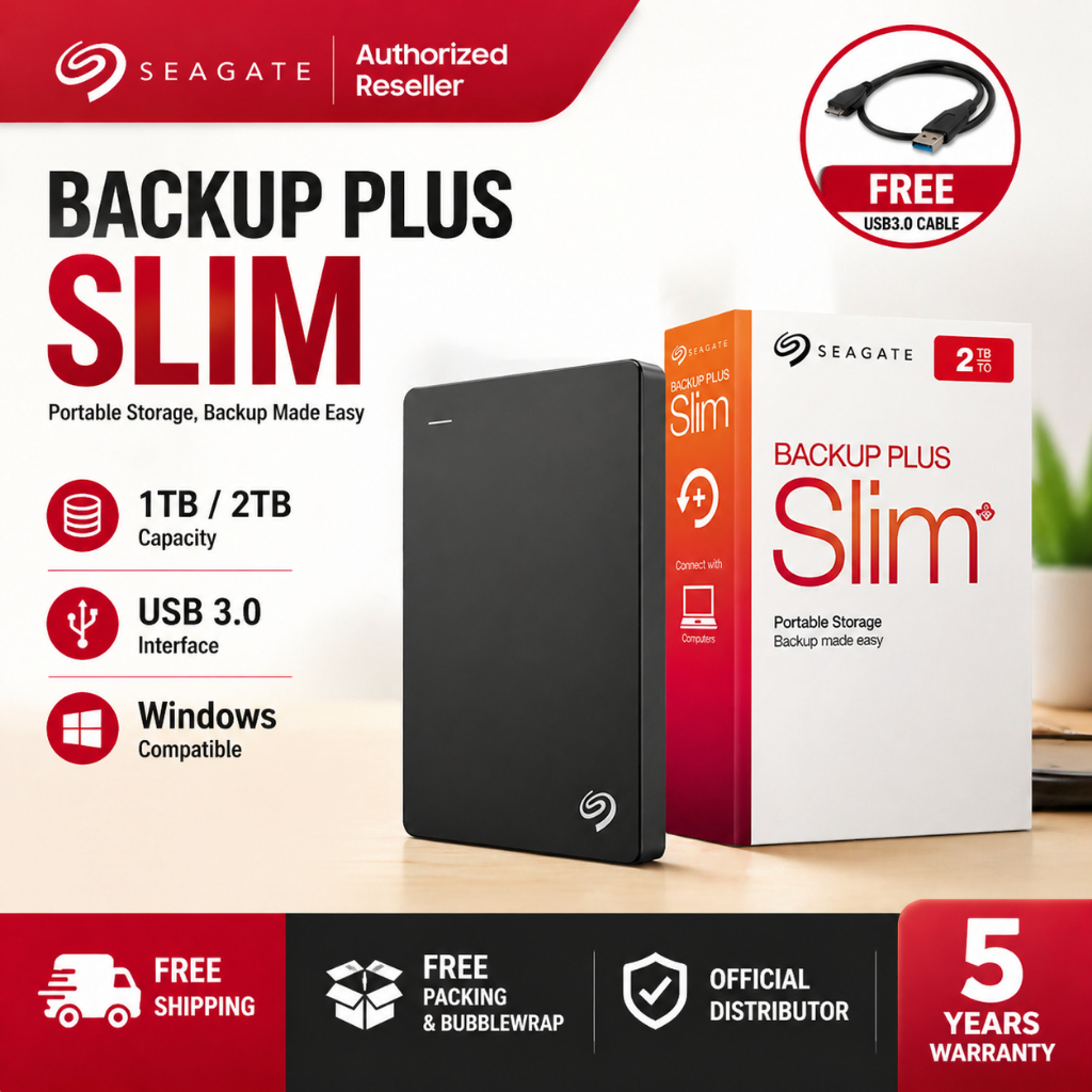 Seagate Portable HDD 1TB 2TB External Hard Drive USB3.0 ฮาร์ดดิสก์ภายนอก พร้อมส่ง External Harddisk 