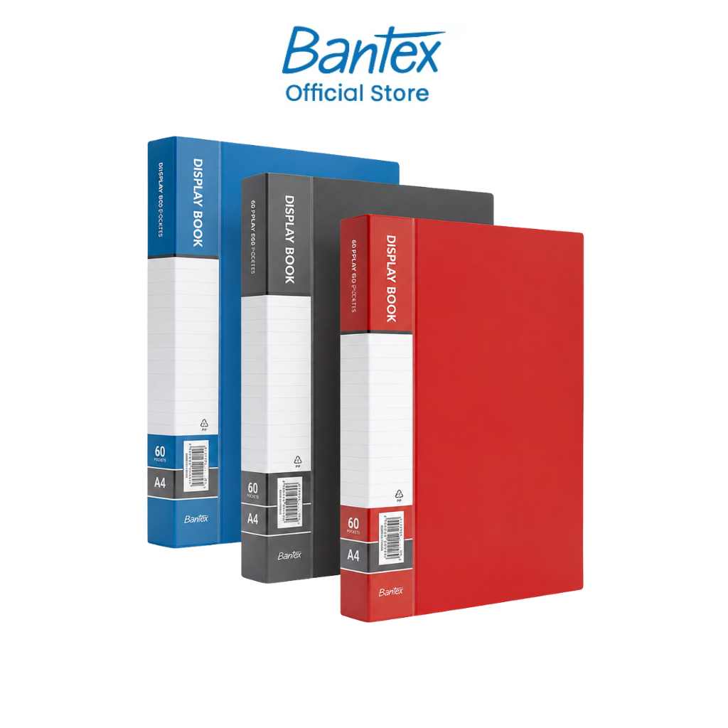 Bantex แฟ้มใส่เอกสาร จัดเก็บเอกสาร ซองใส่เอกสาร สำหรับสำนักงาน แฟ้มจัดระเบียบ 2สี 3ขนาด Display Book