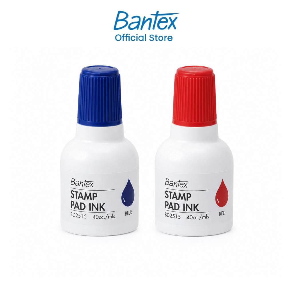 Bantex หมึกเติมแท่นประทับ หมึกเติม หมึกเติมแผ่นตราประทับ สีแดง สีน้ำเงิน ขนาด 40ml Stamp Ink