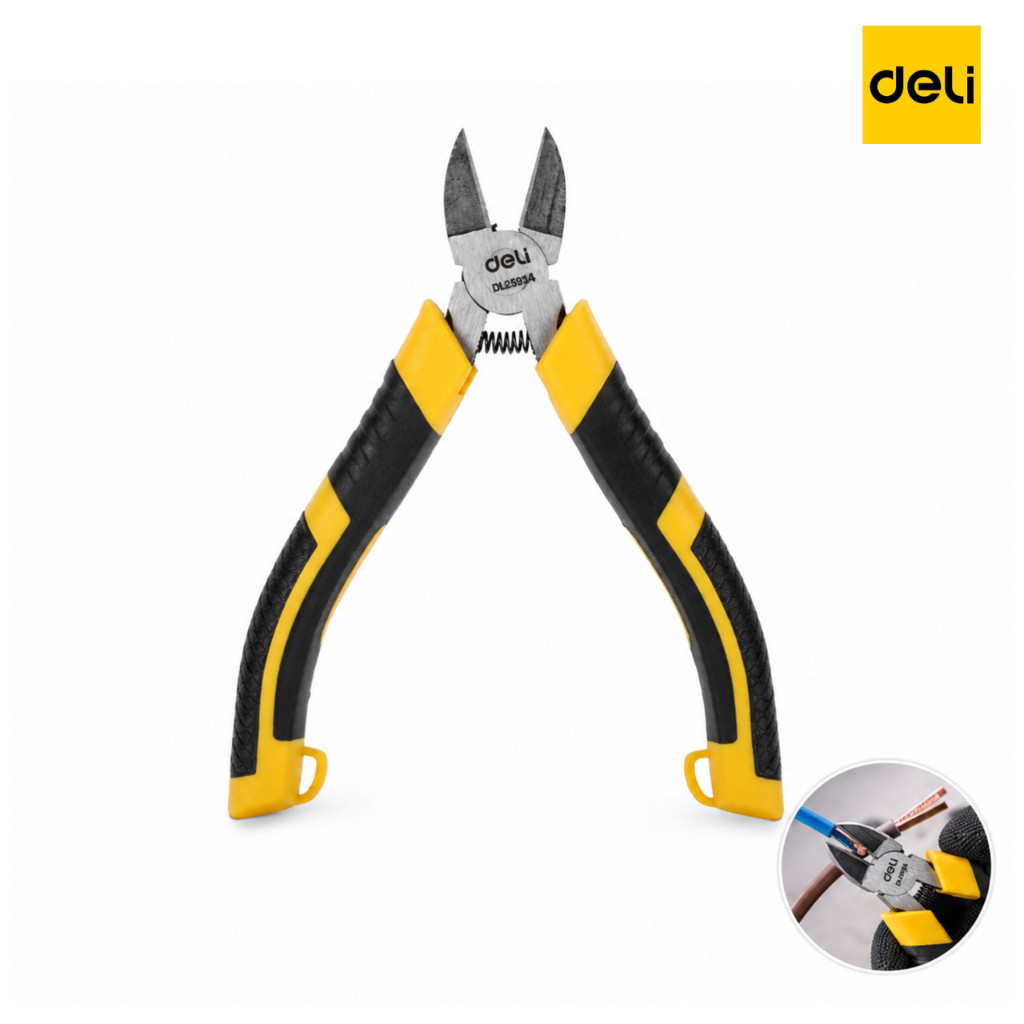 คีมตัดสายไฟ คีมปอกสายไฟ คีมปากตัด Diagonal Cutting Plier ด้ามจับถนัดมือ จับกระชับ ควบคุมการตัดได้ง่าย Narmall_