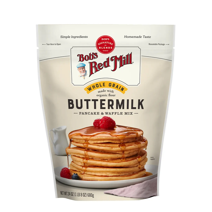 Bob's Red Mill Wholegrain Buttermilk Pancake & Waffle Mix|บัตเตอร์มิลค์ แพนเค้ก มิกซ์ 680g| Sunshine Market