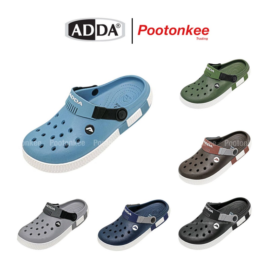 ADDA รองเท้าแตะหัวโต รองเท้าลำลอง สำหรับผู้ชาย รุ่น 55U18-W1 / 55U18-M1 (ไซส์ 7-10)