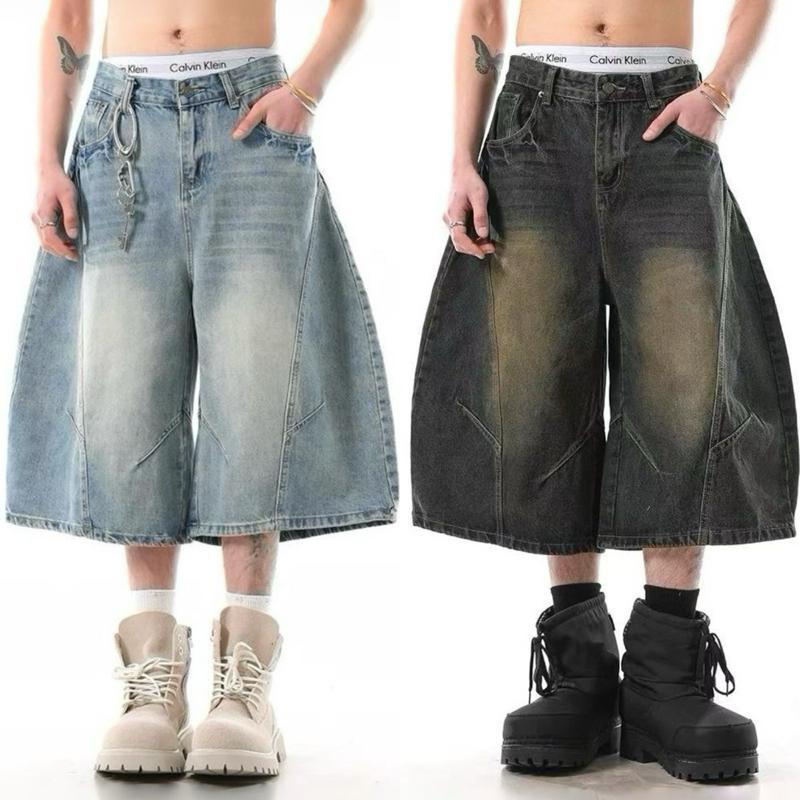 JINJEANS-Jorts Jeans | (XS-6XL) unisex ทรงจอร์ตส์ สำหรับผู้หญิงและผู้ชาย ขนาด ใส่สบาย ดีไซน์ทันสมัย 