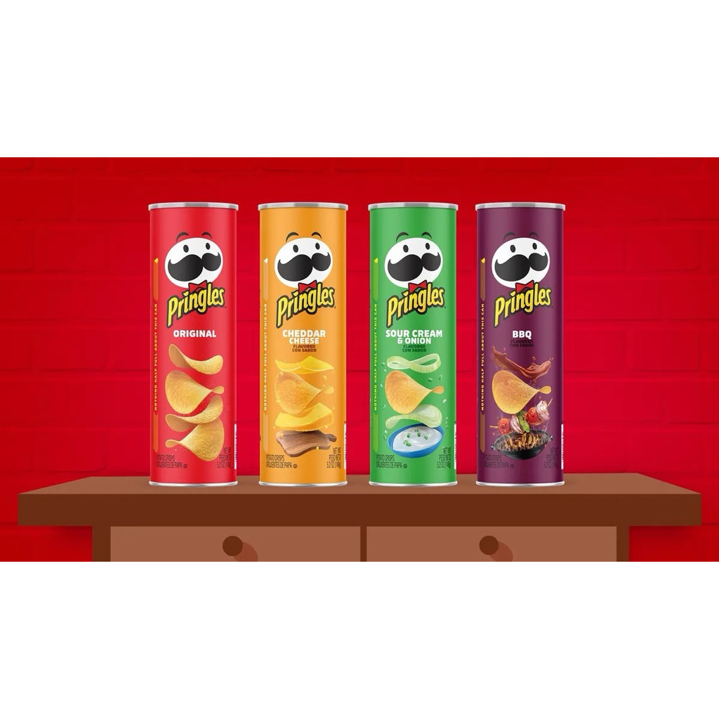 Pringles USA พริงเกิล อเมริกา  (สินค้าล็อตใหม่ หนวดสีดำ)