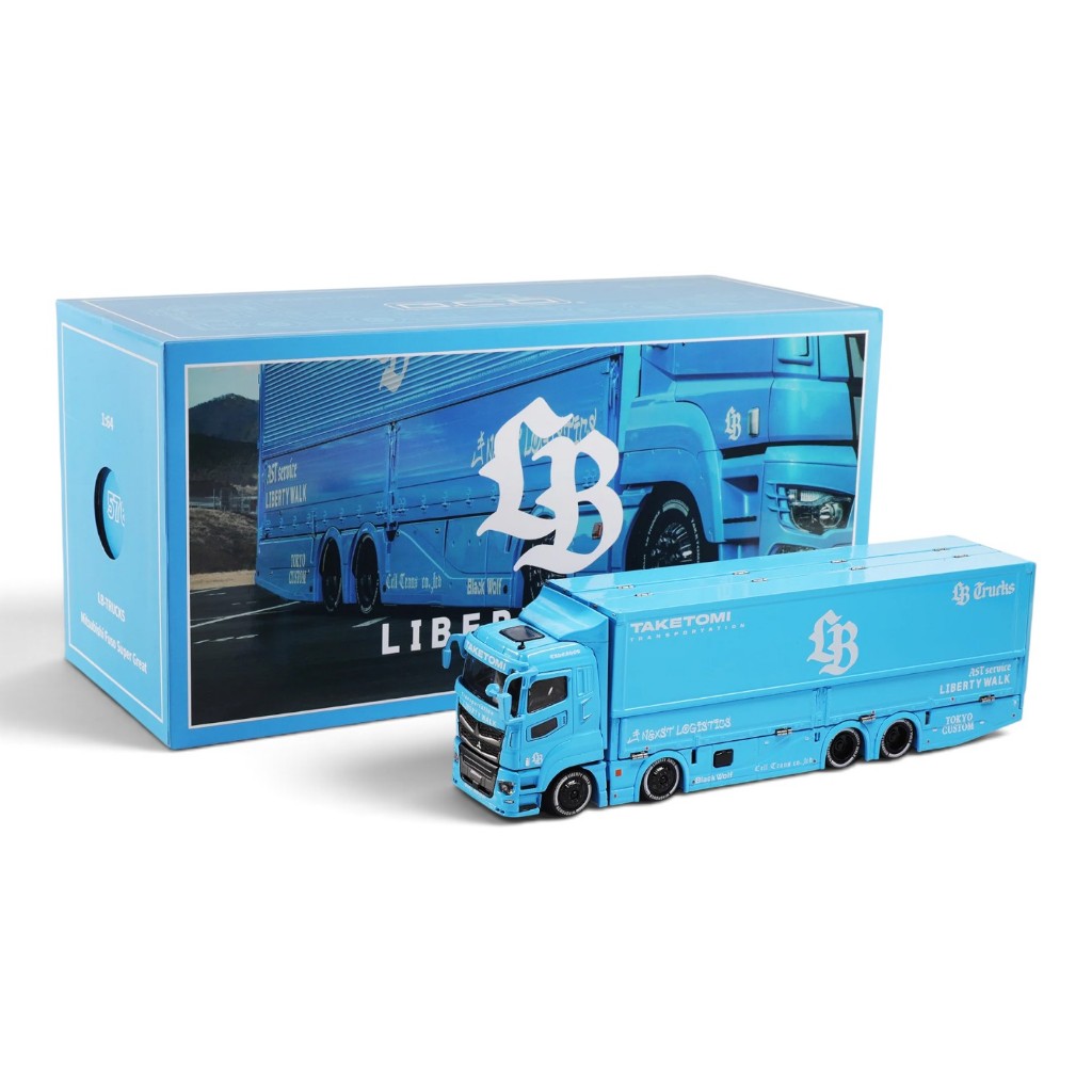 GCD Model | LB-TRUCKS Mitsubishi Fuso Super Great, Baby Blue สเกล 1:64