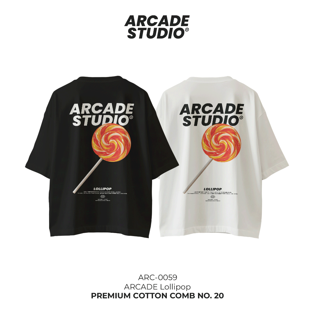 [พรี 4 วัน] ARCADE เสื้อ Lollipop (ARC-0059) / เสื้อ Oversize เนื้อผ้า 100% Cotton Comb 190 GSM