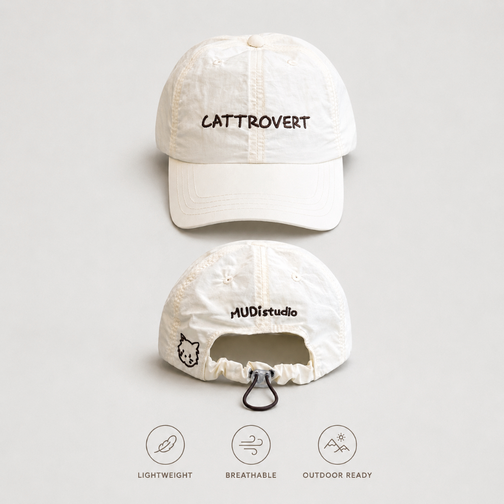 MUDi | Cattrovert Nylon Cap | หมวกผ้าไนลอน น้ำหนักเบา | หมวกแก๊ป