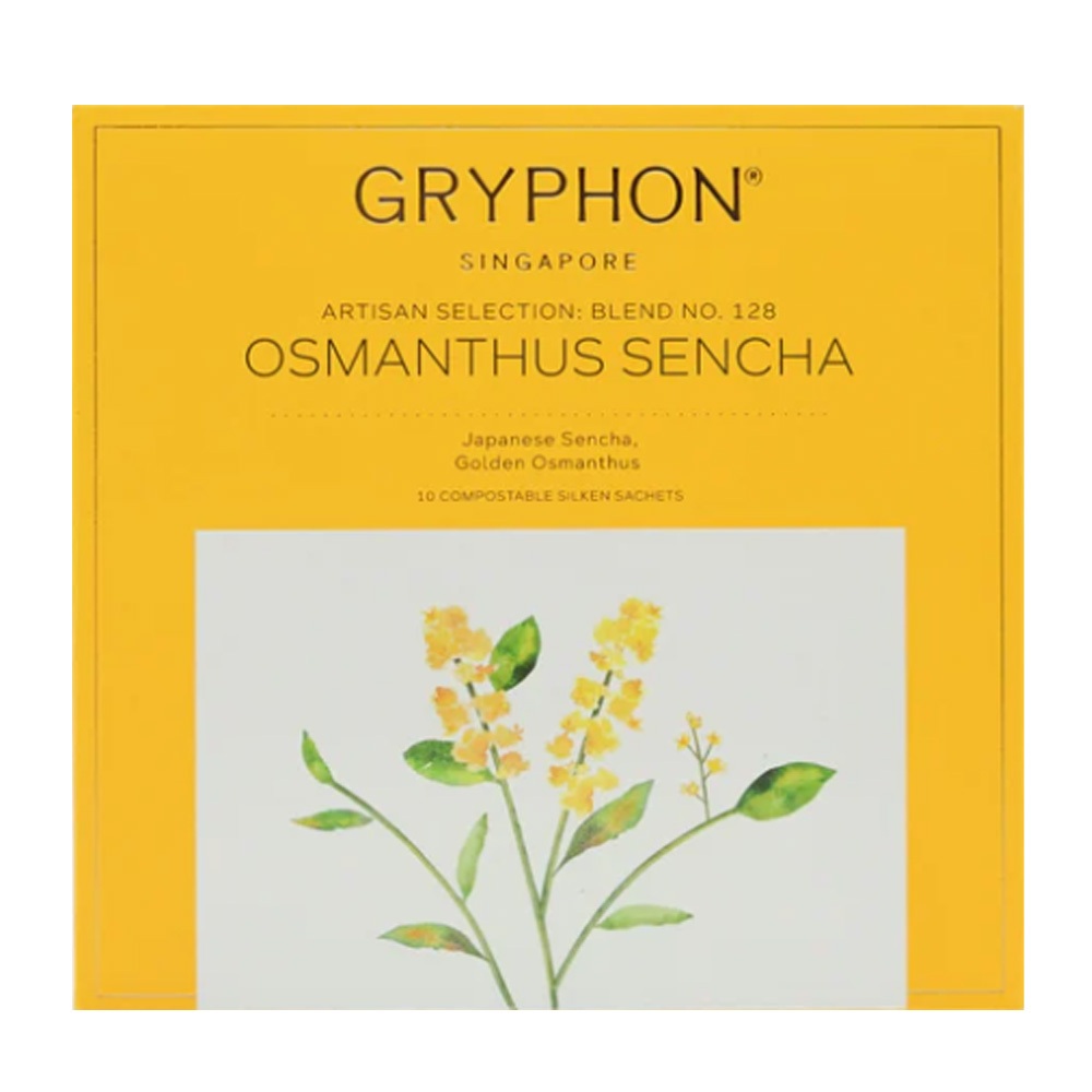 Gryphon Osmanthus Sencha Green Tea 10 Sachets กริฟฟอน ชาเขียว ออสมานตัส เซนฉะ 10 ซอง