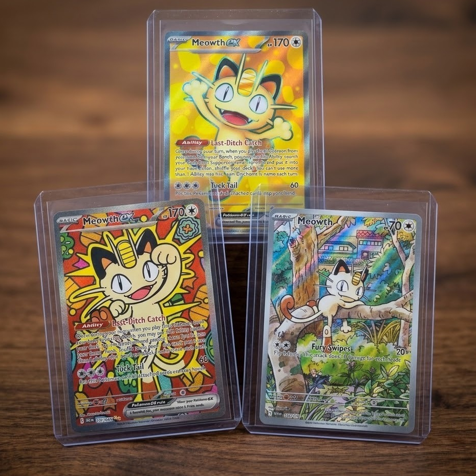 [เนียส Meowth] Pokemon Card แท้ การ์ดหายาก สภาพสวย ใส่ซอง พร้อมสะสม/เก็งกำไร การ์ดโปเกม่อน