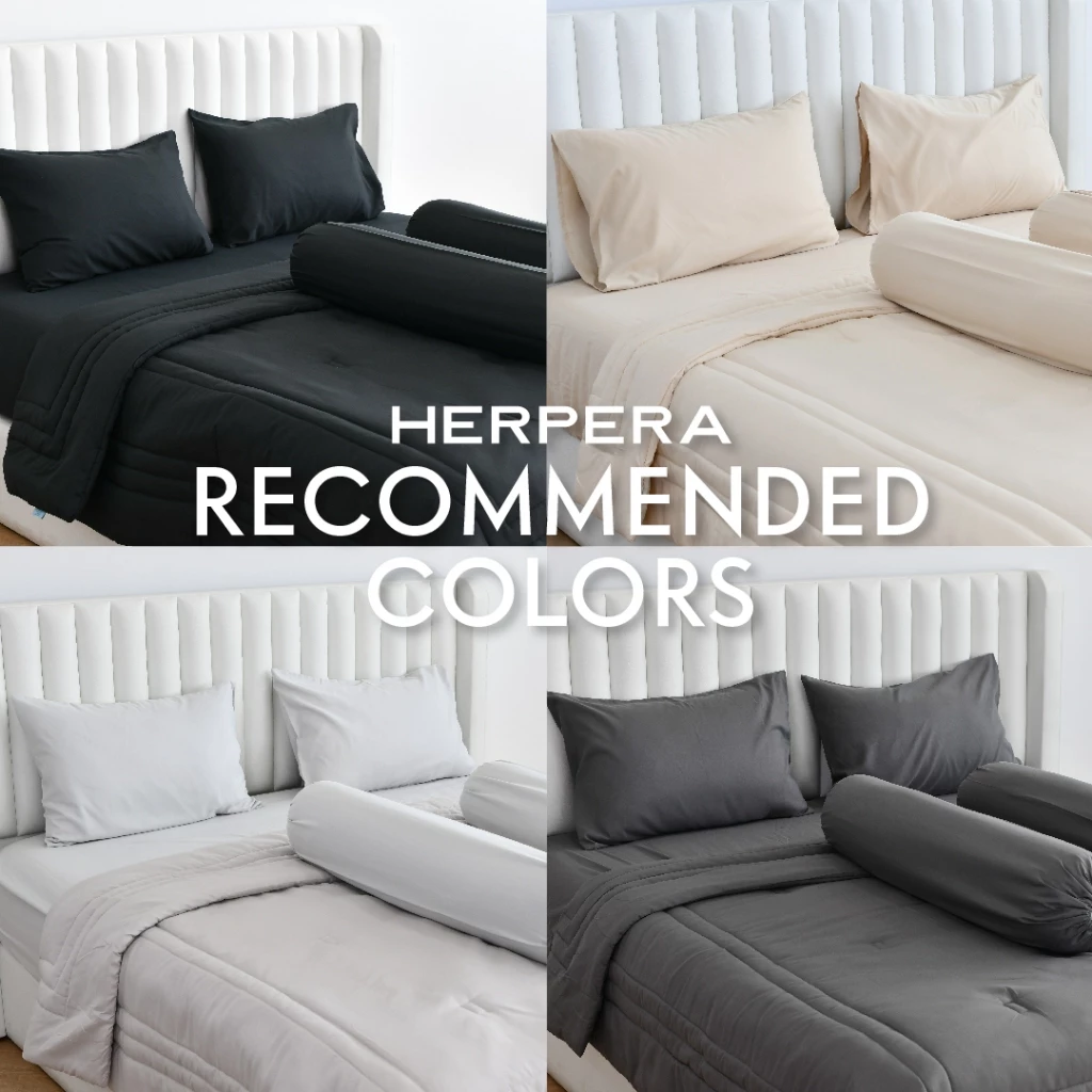 HERPERA ชุดผ้าปูที่นอน ครบเซต พร้อมผ้านวม (รวมสีโทนเดียว) thumbnail 3