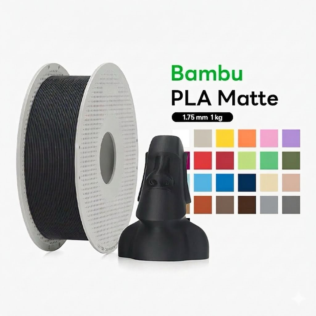 Bambu Lab PLA Matte ฟิลาเมนต์ PLA Matte ของแท้ 100%  สำหรับเครื่องพิมพ์ 3D รองรับ AMS
