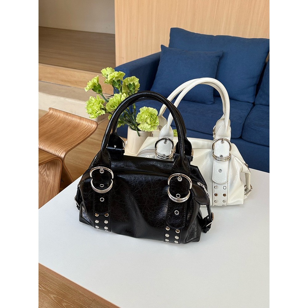 Rivet hand‑held shoulder underarm bag