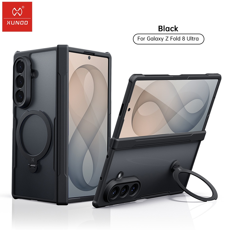 XUNDD เคส Samsung Z Fold 8 Ultra / Fold8 Ultra / Fold 7 / Fold7 เคสแม่เหล็ก เคสขาตััง เคสป้องกันหน้าจอ เคสกันกระแทก