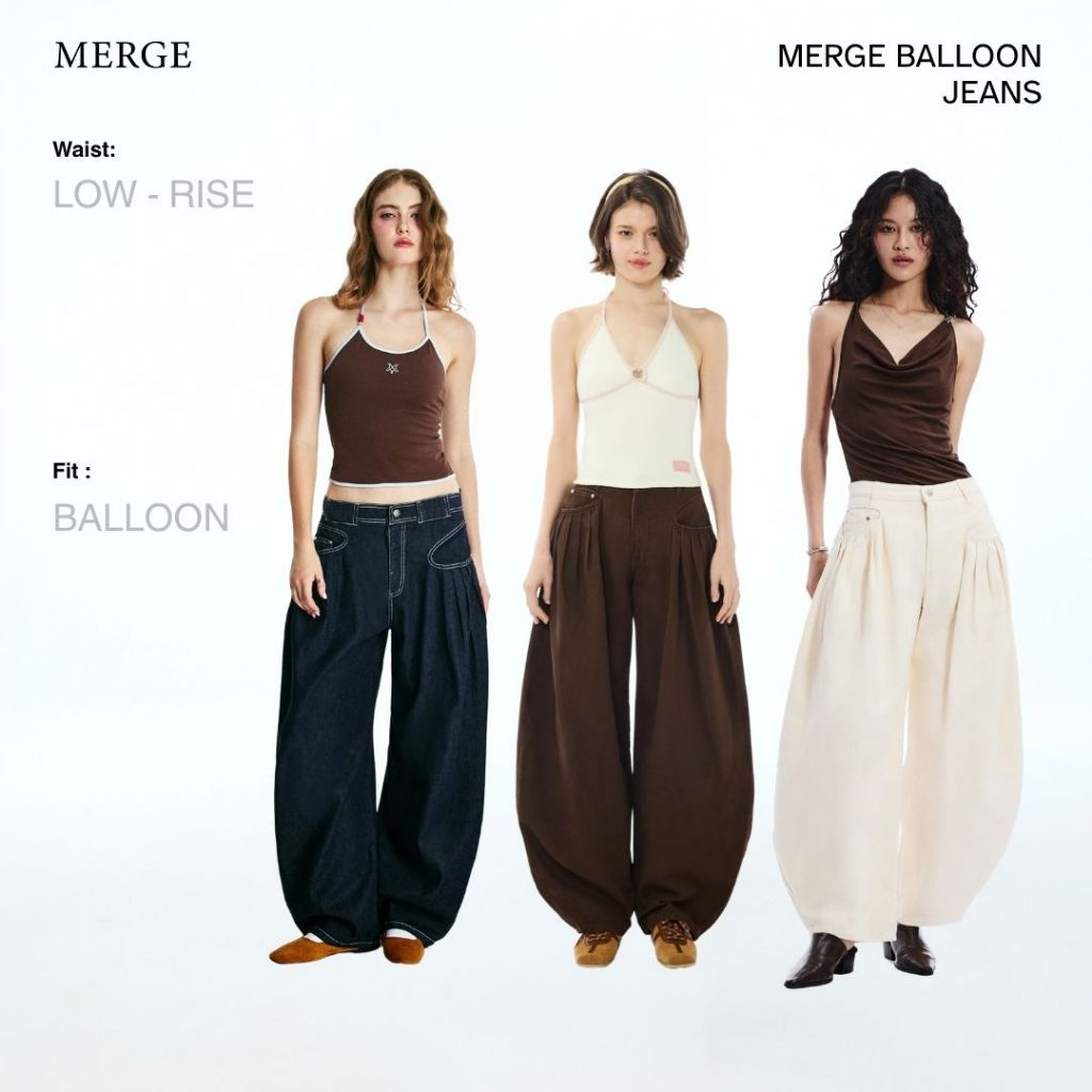 Merge Official - Merge Balloon Jeans (พร้อมส่ง)
