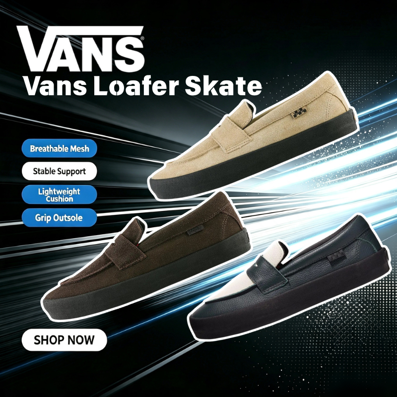 【รองเท้าวิ่งของแท้100%】 Vans Loafer Skate