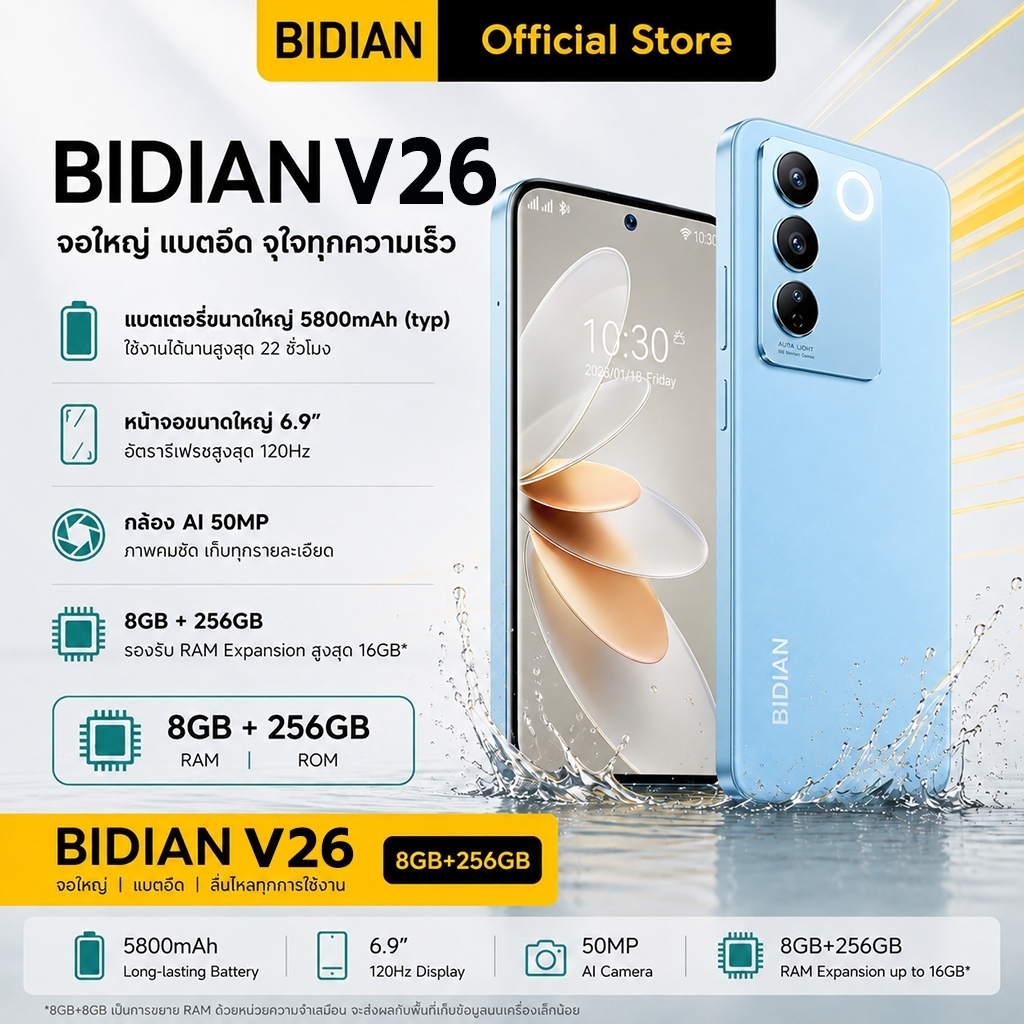 ใหม่ที่ขายดีที่สุด S26U โทรศัพท์มือถือ 6.9นิ้ว ของแท้ข้อมูลจำเพาะสมาร์ทโฟน RAM 8GB ROM 256G 5,800mah โทรศัพท์มือถือราคาถ