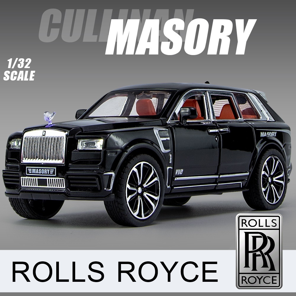 โมเดลรถเหล็ก ROLLS ROYCE MANSORY สเกล1/32 เปิด-ปิดประตูรอบคัน มีไฟมีลาน โมเดลรถ ROLLS ROYCE โรลส์-รอยซ์ MX286310 3213B #