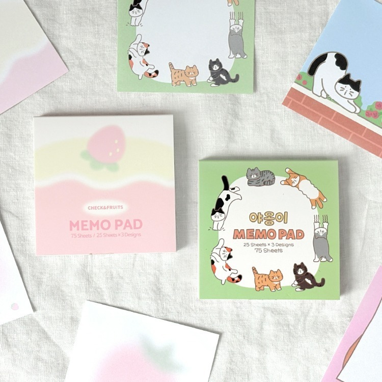 Kitty Memo Pad กระดาษโน้ตไร้กาว 3 ลายในเล่มเดียว 7321Design