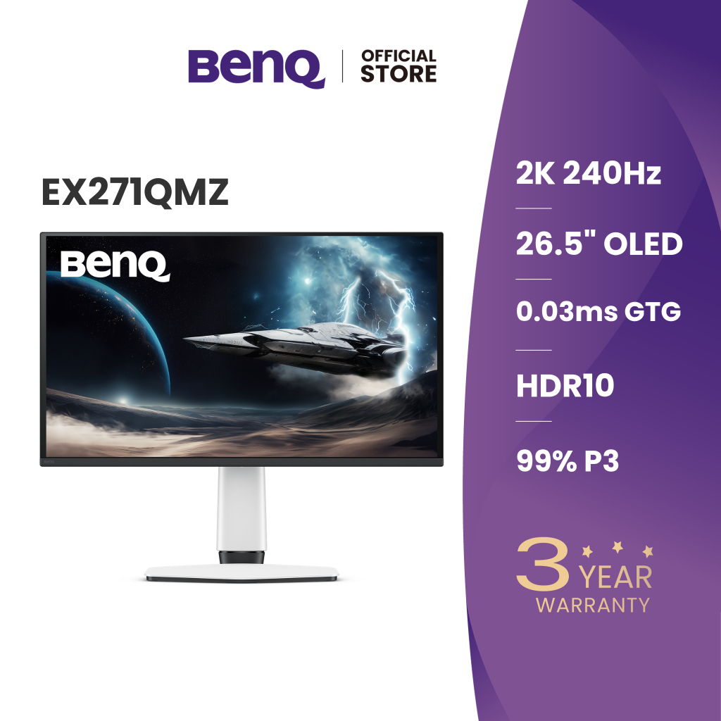 BenQ MOBIUZ EX271QMZ 26.5" QD-OLED 2K 240Hz Gaming Monitor with Color Shuttle (จอเกมมิ่ง 2K 240hz)