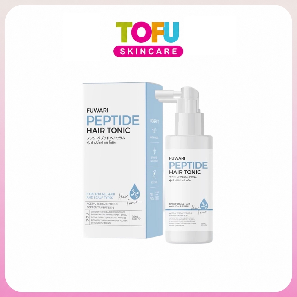 [1 แถม 1]Fuwari Peptide Hair Tonic ฟุวาริเปปไทด์แฮร์โทนิค เซรั่มบำรุงผมและหนังศีรษะ บรรจุขวดละ 30ml
