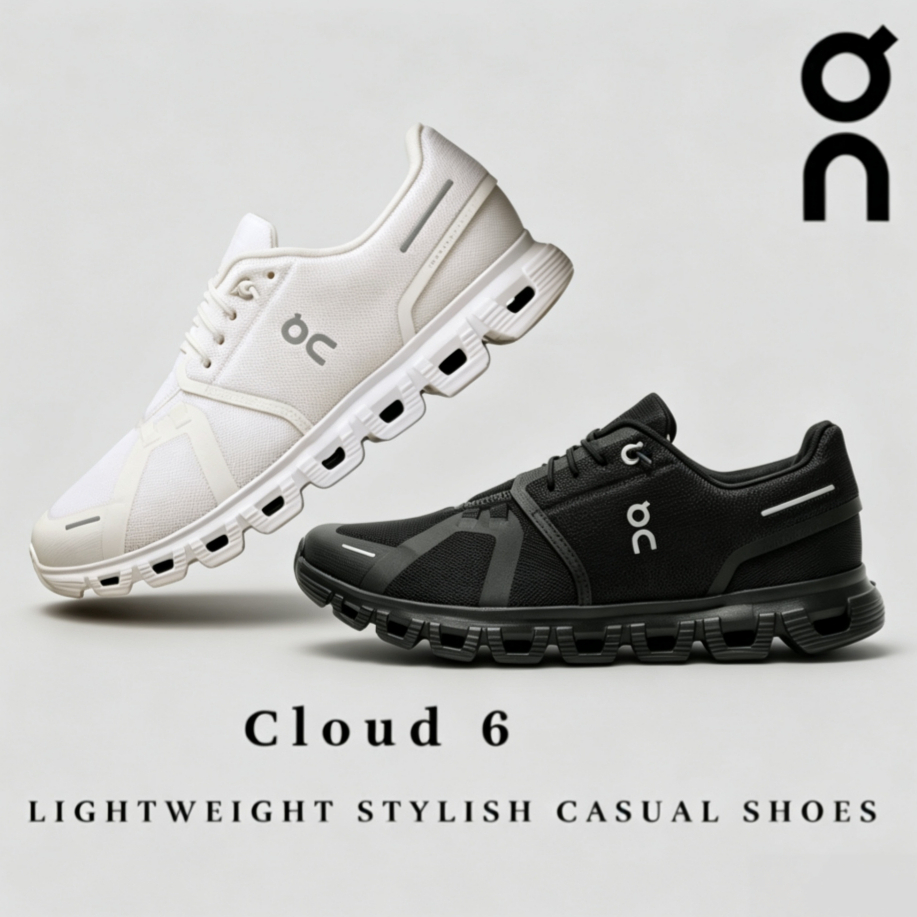 On Cloud 6 รองเท้าวิ่งสําหรับผู้ชายและผู้หญิง รองเท้าผ้าใบ Unisex สําหรับคู่รัก น้ําหนักเบา ตาข่าย