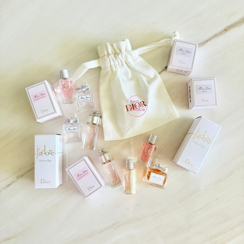 น้ำหอม รวมกลิ่น DR  jadore EDP Parfum d'eau blooming bouquet miss parfum  miss essence 5 ml ขนาดพกพา