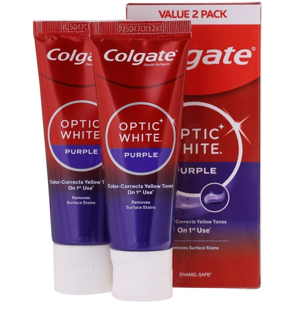 Colgate Toothpaste Optic White Purple 100g. Pack2