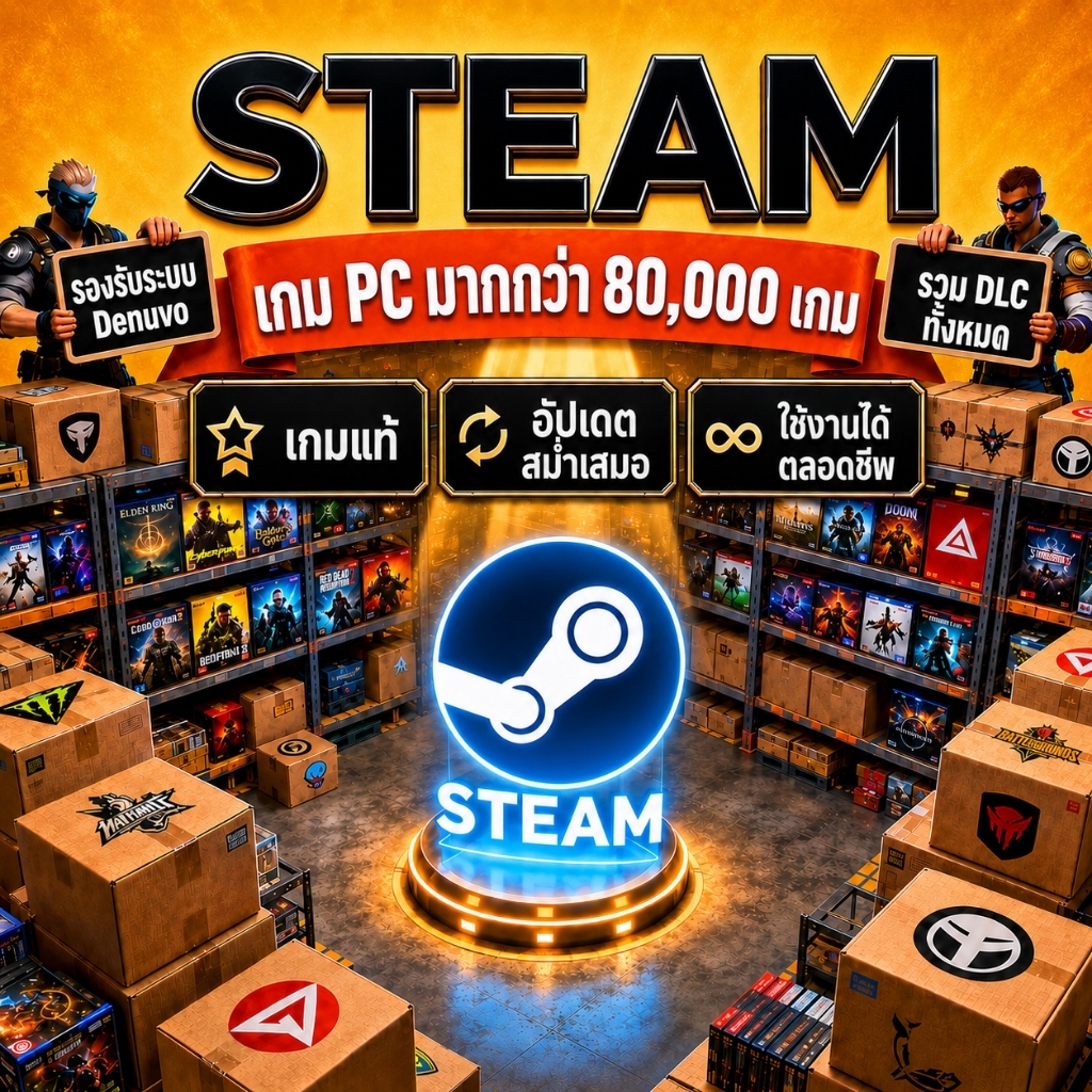 คลังเกม Steam รวม 80000+ เกม เล่นบนคอม เพิ่มเกมเข้าคลัง Steam รองรับ Steam Deck มีคู่มือสำหรับผู้ใช้ใหม่