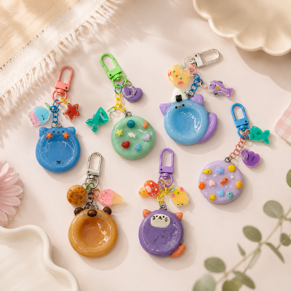 ccraftster - Worry Stone Clay หินคลายกังวล คลายเครียด พวงกุญแจหินดินปั้น