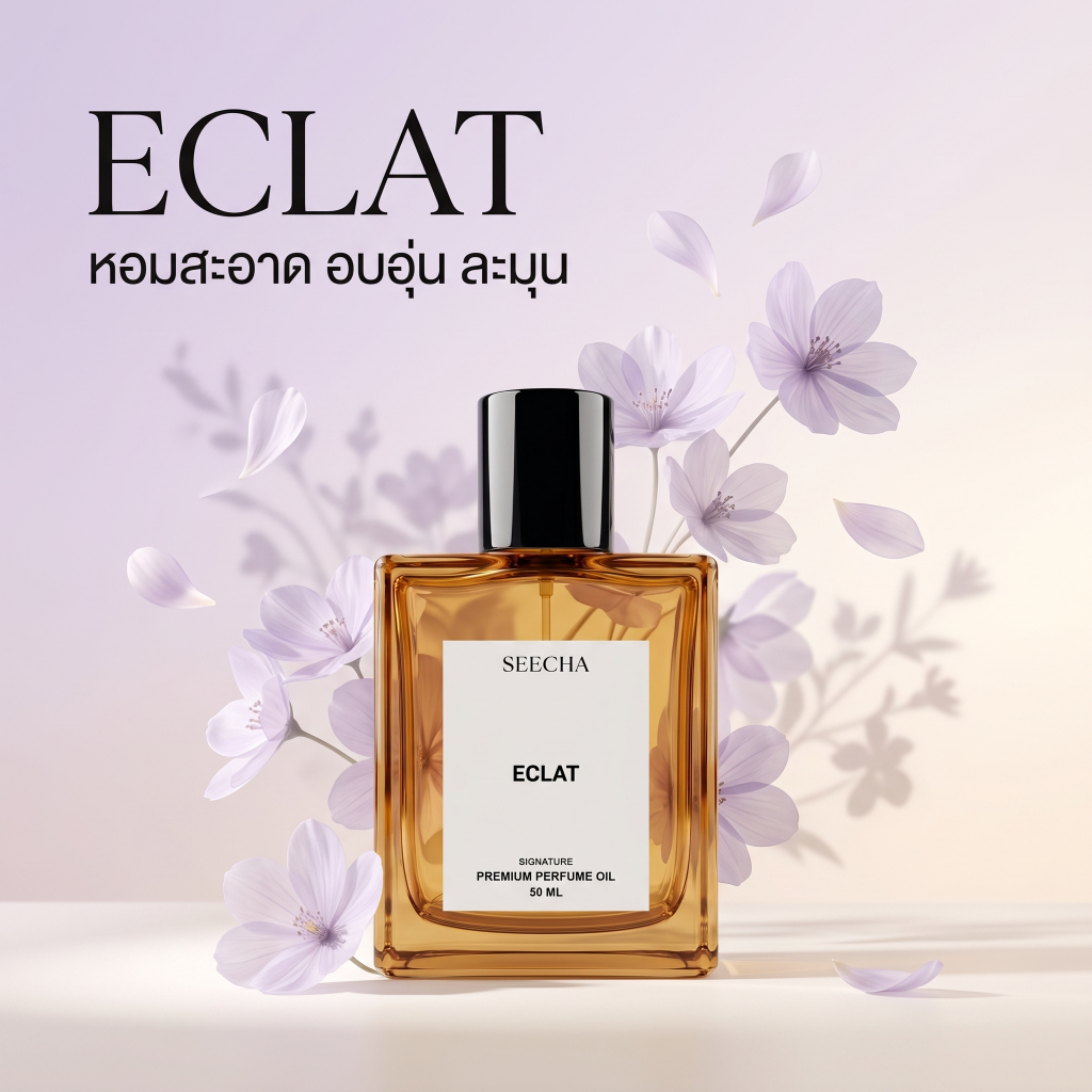⭐️ 05 อิแครท Eclat ⭐️ (ลองแวงม่วง) น้ำหอมสีชา Seecha Oil Perfume ออยล์น้ำหอม สีชา ขนาด 50ML ขวดใหญ่
