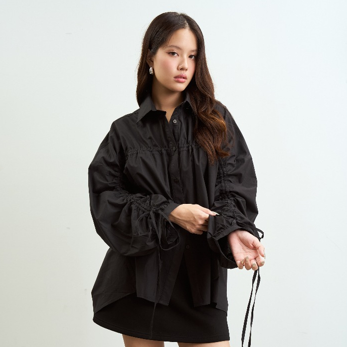 [Back in Stock] SAC.BKK เสื้อเชิ้ตแขนยาว แขนตุ๊กตา รุ่น Drawstring Shirt