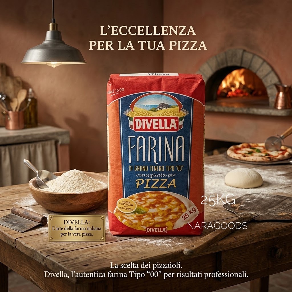 Divella Farina PIZZA Flour Tipo "00" ขนาด 25kg. แป้งพิซซ่า ดีเวลล่า ฟาริน่า ขนาด 25kg