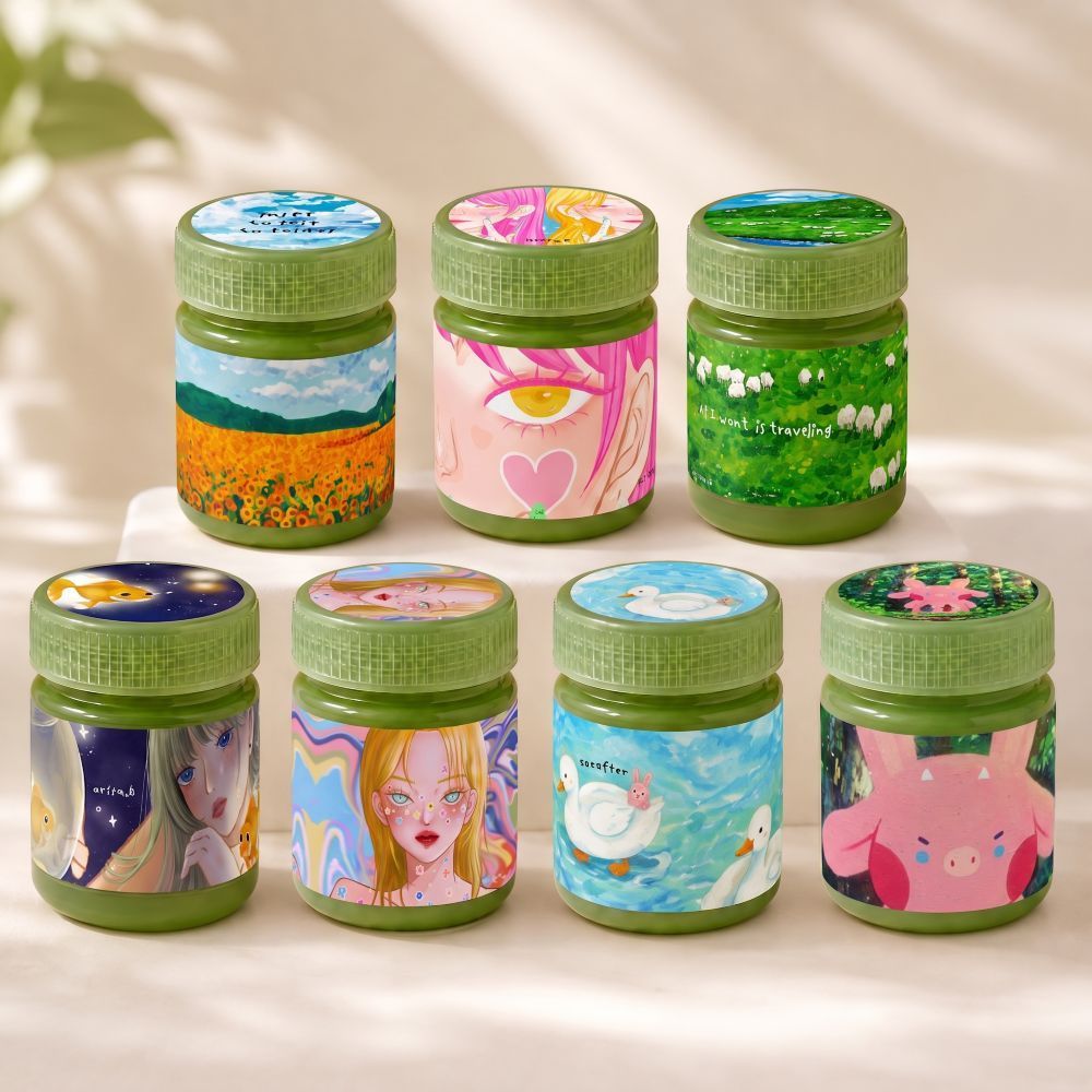 ccraftster - Yadom Sticker สติกเกอร์ยาดม สติ้กเกอร์ยาดม สติกเกอร์ตกแต่ง 7 ลาย กลิตเตอร์ วิ้งๆ Glitte