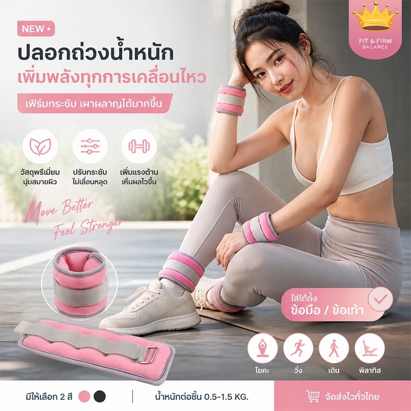 【พร้อมส่ง】ถุงทรายถ่วงน้ำหนัก สำหรับข้อมือ ข้อเท้า 2ชิ้น 1คู่ ถุงทรายถ่วงขา ถุงทราย Ankle Weight Sandbag ）0.25/0.5/1/2kg