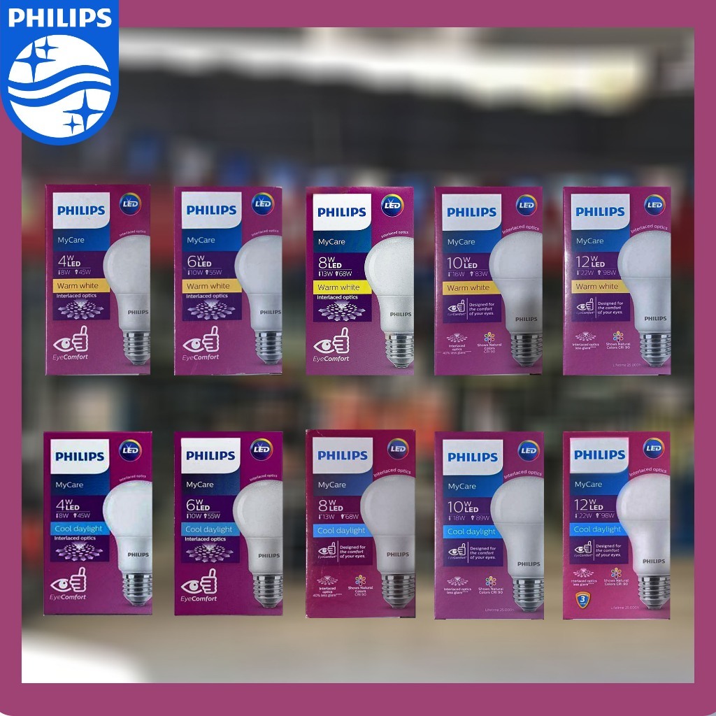หลอดไฟ LED Philips MyCare Bulb ขั้ว E27 4w 6w 8w 10w 12w